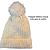 Gorro Touca de Lã Tricot Forrada co Pelúcia Fofinha Linda Off White - Imagem 2