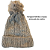 Gorro Touca de Lã Tricot Forrada co Pelúcia Fofinha Linda Cinza - Imagem 2