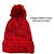 Gorro Touca de Lã Tricot Forrada co Pelúcia Fofinha Linda Cereja - Imagem 2