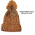 Gorro Touca de Lã Tricot Forrada co Pelúcia Fofinha Linda Marrom Claro - Imagem 2