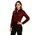 Camisa Social Feminina com Gola Lapela e Decote em V Moderno Marsala - Imagem 5