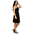 Vestido Alça Feminino Curto Com Elastano Moda Festa Premium Preto - Imagem 6