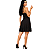 Vestido Alça Feminino Curto Com Elastano Moda Festa Premium Preto - Imagem 7