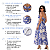 Conjunto Feminino Cropped + Saia Envelope Midi Estampado Azul Claro - Imagem 3
