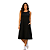 Vestido Midi Preto Confortável Feminino Com Bolsos Casual - Imagem 5
