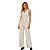 Conjunto Feminino Alfaiataria Colete + Calça Cintura Alta Off White - Imagem 1