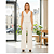 Conjunto Feminino Alfaiataria Colete + Calça Cintura Alta Off White - Imagem 1