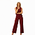 Conjunto Feminino Alfaiataria Colete + Calça Cintura Alta Bordô - Imagem 5