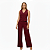 Conjunto Feminino Alfaiataria Colete + Calça Cintura Alta Bordô - Imagem 1