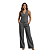 Conjunto Feminino Alfaiataria Colete + Calça Cintura Alta Cinza - Imagem 5