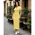 Vestido Midi Polo Feminino Malha Canelada Justo Elegante Amarelo - Imagem 5