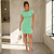 Vestido Canela﻿do Justo Manga Curta Tubinho Listras Fabuloso Verde - Imagem 7