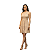 Vestido Curto Rodado Decote Costas Moda Feminina Casual Bege - Imagem 5