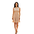 Vestido Curto Rodado Decote Costas Moda Feminina Casual Bege - Imagem 1