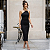 Vestido Feminino Preto Justo Balada Malha Prada Luxuosa - Imagem 5