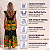Vestido Longo Feminino Estampado Elegante Decote Quadrado Preto/Laranja - Imagem 3