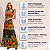 Vestido Longo Feminino Estampado Elegante Decote Quadrado Preto/Laranja - Imagem 2