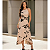 Conjunto Feminino Cropped + Saia Envelope Midi Estampado Preto - Imagem 1