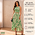 Conjunto Feminino Cropped + Saia Envelope Midi Estampado Verde - Imagem 3