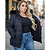 Jaqueta Feminina Plus Size Nylon Forrada Impermeável Frio Preto - Imagem 5