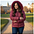 Jaqueta Feminina Plus Size Nylon Forrada Impermeável Frio Bordô - Imagem 5