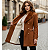 Casaco Feminino Sobretudo Elegante Gola Peluciada Inverno Marrom - Imagem 4
