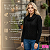 Sueter Tricot Com Gola Manga Longa Moda Feminina Inverno Top Preto - Imagem 2