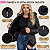 Jaqueta Puffer Feminina Inverno Forrada Quentinha Com Capuz Preto - Imagem 2