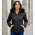 Jaqueta Puffer Feminina Inverno Forrada Quentinha Com Capuz Preto - Imagem 6