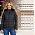 Jaqueta Puffer Feminina Inverno Forrada Quentinha Com Capuz Preto - Imagem 3