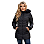 Jaqueta Puffer Feminina Alongada Com Capuz Peluciado Inverno - Imagem 1