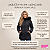 Jaqueta Puffer Feminina Alongada Com Capuz Peluciado Inverno - Imagem 2
