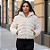Jaqueta De Frio Feminina Pelinho Casaco Pelúcia Com Capuz Off White - Imagem 6