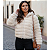 Jaqueta De Frio Feminina Pelinho Casaco Pelúcia Com Capuz Off White - Imagem 7