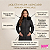 Jaqueta Alongada Feminina Parka Puffer Capuz Removível Frio Preto - Imagem 3