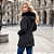 Jaqueta Alongada Feminina Parka Puffer Capuz Removível Frio Preto - Imagem 8