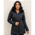Jaqueta Alongada Feminina Parka Puffer Capuz Removível Frio Preto - Imagem 1