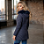 Jaqueta Alongada Feminina Parka Puffer Capuz Removível Frio Azul Marinho - Imagem 8