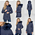 Jaqueta Alongada Feminina Parka Puffer Capuz Removível Frio Azul Marinho - Imagem 2