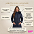 Jaqueta Alongada Feminina Parka Puffer Capuz Removível Frio Azul Marinho - Imagem 4