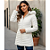 Jaqueta Alongada Feminina Parka Puffer Capuz Removível Frio Off White - Imagem 7