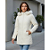 Jaqueta Alongada Feminina Parka Puffer Capuz Removível Frio Off White - Imagem 6