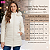 Jaqueta Alongada Feminina Parka Puffer Capuz Removível Frio Off White - Imagem 4