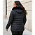 Jaqueta Com Capuz Moda Feminina Plus Size Puffer Inverno Preto - Imagem 6