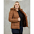Jaqueta Com Capuz Moda Feminina Plus Size Puffer Inverno Marrom - Imagem 4