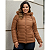 Jaqueta Com Capuz Moda Feminina Plus Size Puffer Inverno Marrom - Imagem 5