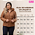 Jaqueta Com Capuz Moda Feminina Plus Size Puffer Inverno Marrom - Imagem 3