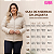 Jaqueta Com Capuz Moda Feminina Plus Size Puffer Inverno Bege Claro - Imagem 3