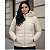 Jaqueta Com Capuz Moda Feminina Plus Size Puffer Inverno Bege Claro - Imagem 5