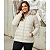 Jaqueta Com Capuz Moda Feminina Plus Size Puffer Inverno Bege Claro - Imagem 1